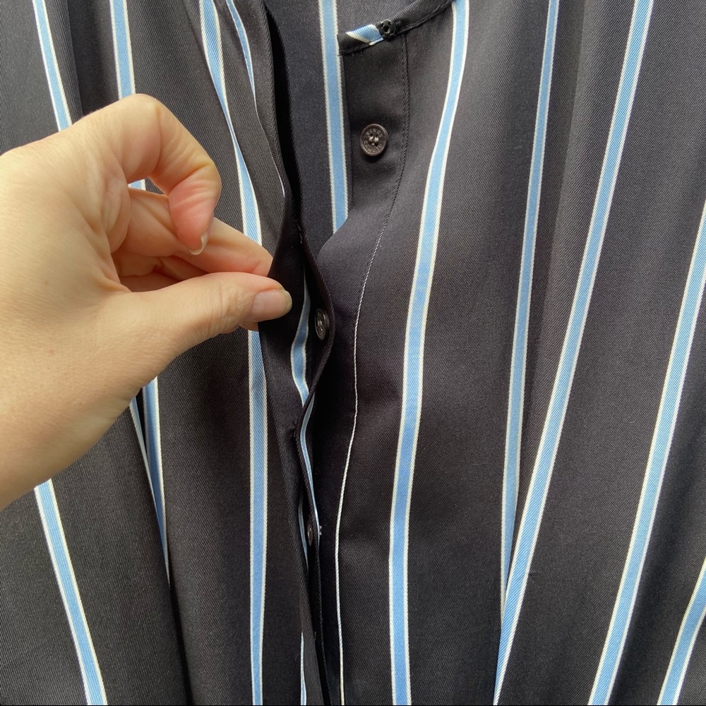 2/$30 ✨ Vince Camuto Theory Stripe Belted Shirt Dress 🌿🍃 - Picture 6 of 11